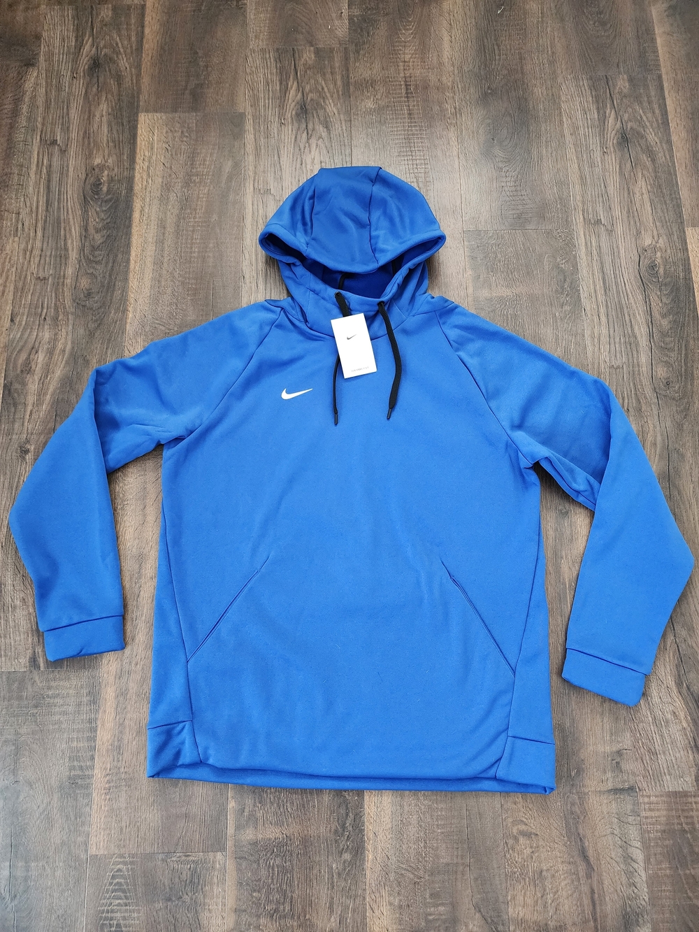 Nike Royal Blue Pullover Hoodie with White Nike Swoosh